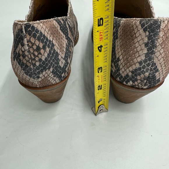 Lucky Brand Tresee Leather Snake Pri Pull-On Ankle Bootie Women’s Size 9M - Picture 10 of 11